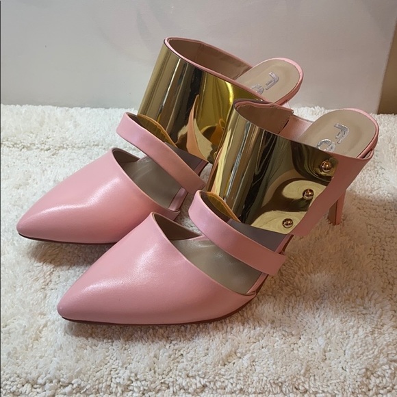 FSJ Shoes - Pointed Toe Sandal High Heel Slide Slipper